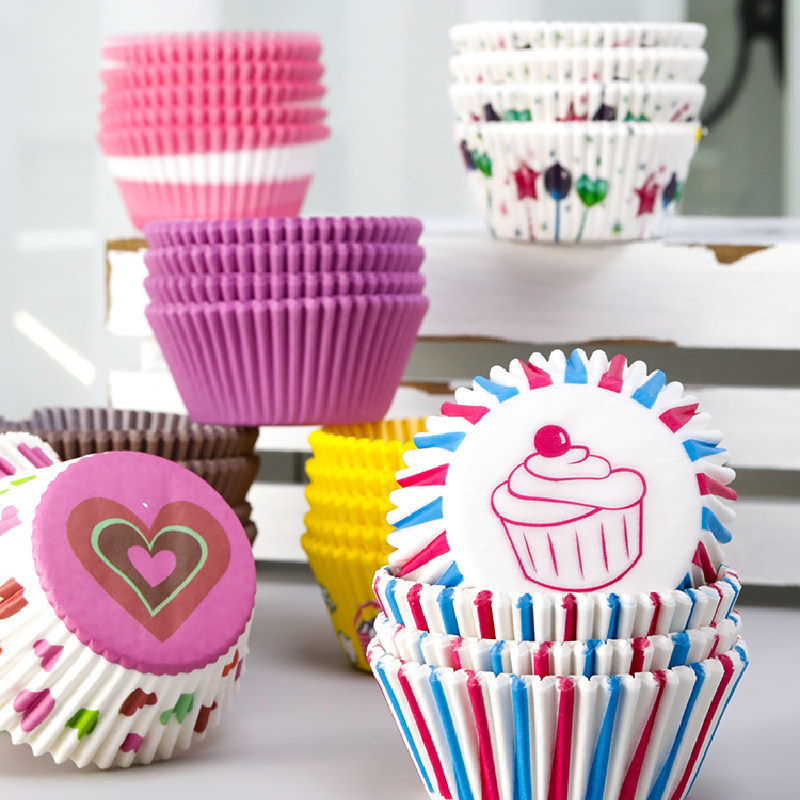 Snowy Lady Paper Egg Yolk Crisp 100 Moffin Cup cupcakes Anti-oil paper High Temperature Resistant Cupcake Oven