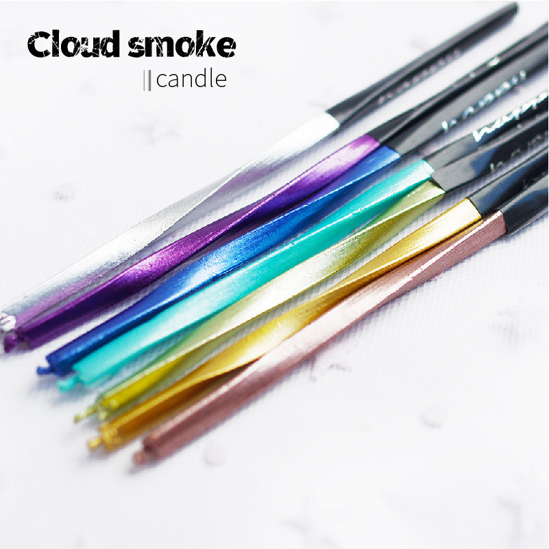 Creative Birthday Candle Cloud Smoke Single Packaging Triangle Creative Candle Birthday Party Candle Line Candle Wedding Courted Wedding