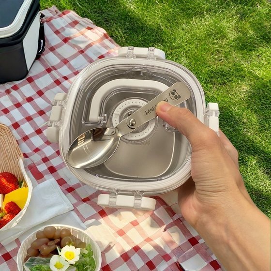 不锈钢保鲜盒便携外出野餐密封水果盒便当盒小学生饭盒冰箱收纳盒