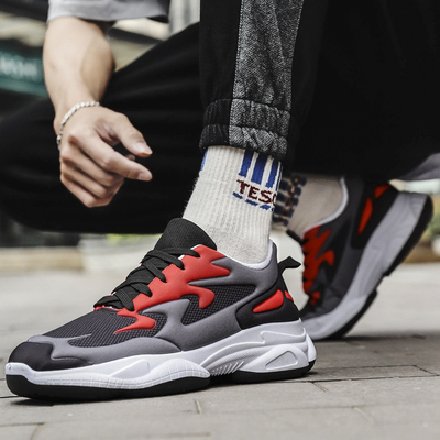 秋冬百搭透气运动休闲学生老爹鞋板鞋男鞋