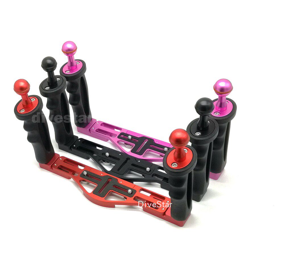 Diving Shell Double Grip Underwater Photography Flash Light Waterproof Torch Light Arm Universal Nursery Tray Holder