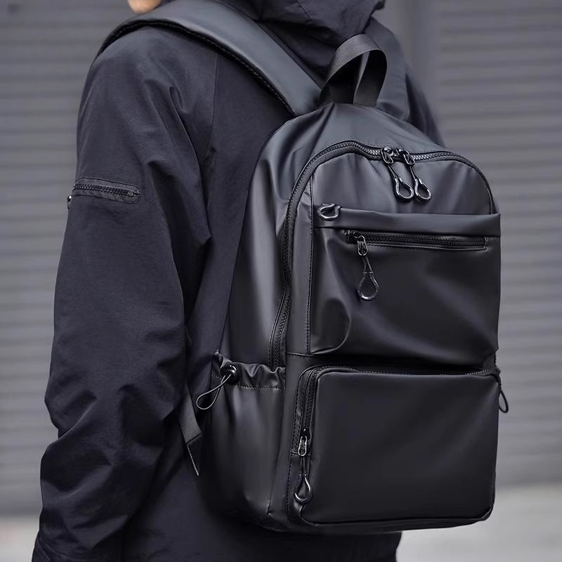 French Mlcanl Kons Backpack for Men, Personalized School Bag for Middle and High School Students, Waterproof, University Burden-Reducing Computer Backpack