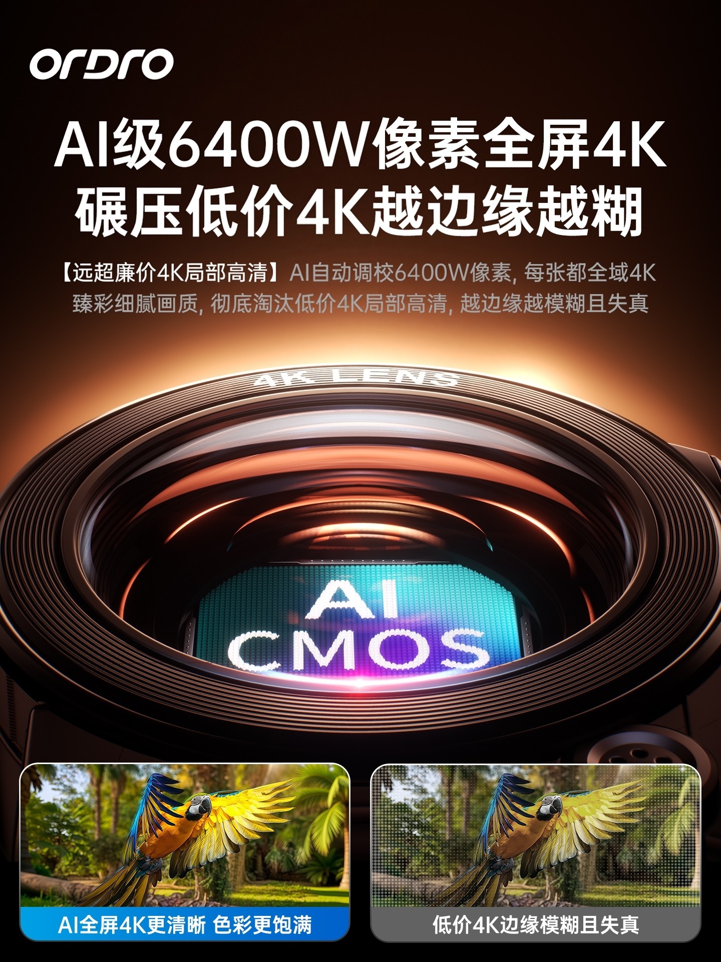 Ouda Z36 High-Definition 4K Digital Camera Home Video Recorder Handheld Dv Photography Travel Vlog Recording Camera