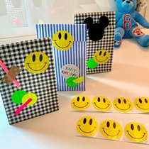 Korea ins Wind smiley face expression stickers self-adhesive roll heart stickers gift decoration baking packaging sealing stickers