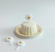 Korean ins Wind loveisgiving cute smiling face flowers little Daisy sunflower birthday candle photo