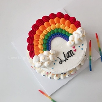 Korea ins loveisgiving rainbow birthday candles colored candles cake party decoration