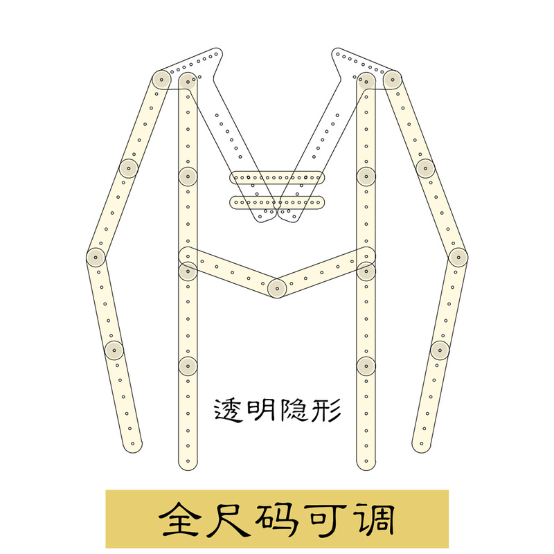 Acrylic Transparent Hanger with White Background for Photography Props, Hanging Hanger for Clothing Photography, Special Invisible Hanger for Photo Shoots