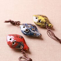 Leaf ocarina for beginners 6-hole porcelain flute simple and easy to learn musical instruments and toys boys and girls self-taught niche