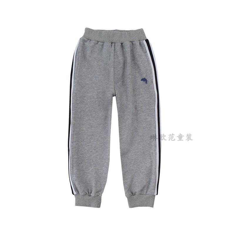 sweatpants Qingcang Xuân Thu trai bông 2-9 vừa và trẻ em lớn thể thao quần 3 bé mùa xuân và mùa thu quần.