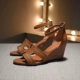 Giày ga châu Âu h wedge sandal nữ thương hiệu thủy triều 2019 mùa hè dây da từ mang phiên bản châu Âu của giày cỡ lớn H Roman giày nữ - Sandal