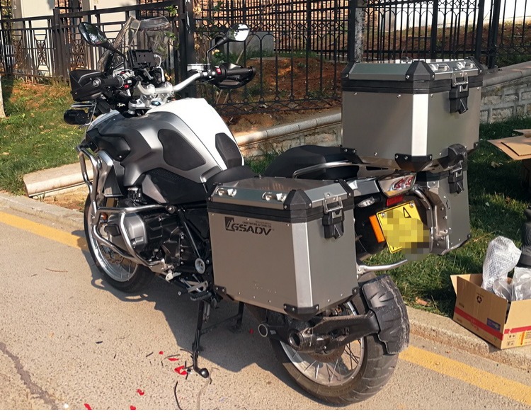 BMW BMW R1200GS chim nước phiên bản chung chung Xe máy đuôi xe phía bên trên ba hộp của mô hình ban đầu hợp kim nhôm đặc biệt cốp xe máy rời