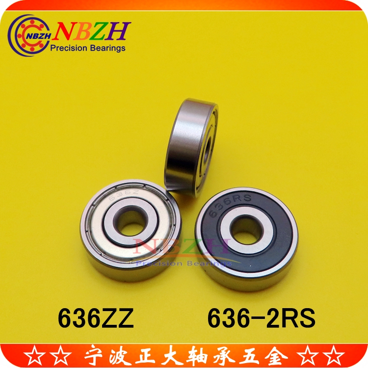 Fine miniature deep groove ball bearing 636ZZ 636-2RS 80036 180036 6*22*7mm