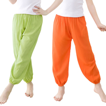 Adult children boys girls baby sleeping pants in childrens cotton silk light cage pants children artificial cotton dance sports anti-mosquito pants