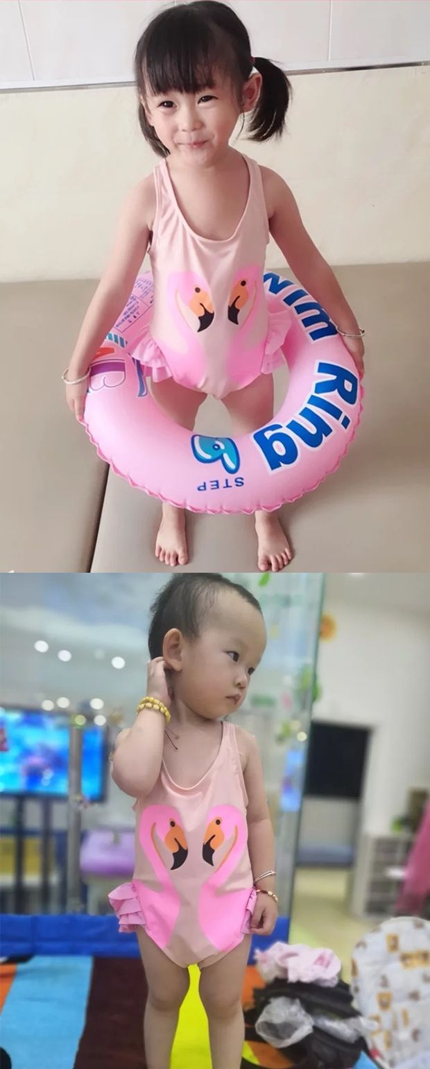 Đồ bơi cho trẻ em gái Cô gái Hàn Quốc Đồ bơi dễ thương Baby Baby Siamese Split Bikini Spa - Bộ đồ bơi của Kid đồ bơi cho trẻ