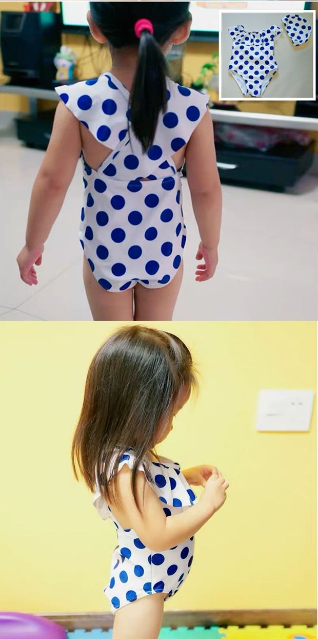 Đồ bơi cho trẻ em gái Cô gái Hàn Quốc Đồ bơi dễ thương Baby Baby Siamese Split Bikini Spa - Bộ đồ bơi của Kid đồ bơi cho trẻ