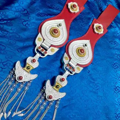 Tibetan women's Tibetan clothes, Tibetan robes, large waist, wear alloy waist brand dance national clothes with waist jewelry pendant