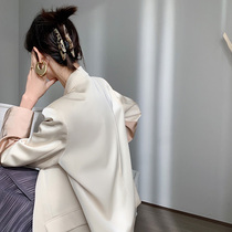 Cui Aunt Cui custom stitching sleeve temperament suit jacket womens thin suit design sense niche Street jacket