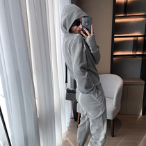 Cui Aunt Cui customized under the chest are all legs sports leisure suit women Spring and Autumn short clothes pair pair of legs