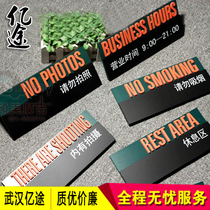 Upscale Acrylic Ribbon cautionary card coroom doorplate signage class doorplate arched truffle aluminium cards stainless steel cards