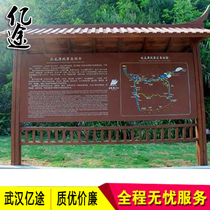 Imitation wood grain advertising banner Stainless steel bulletin board School window Scenic spot guide Spiritual fortress Yitu