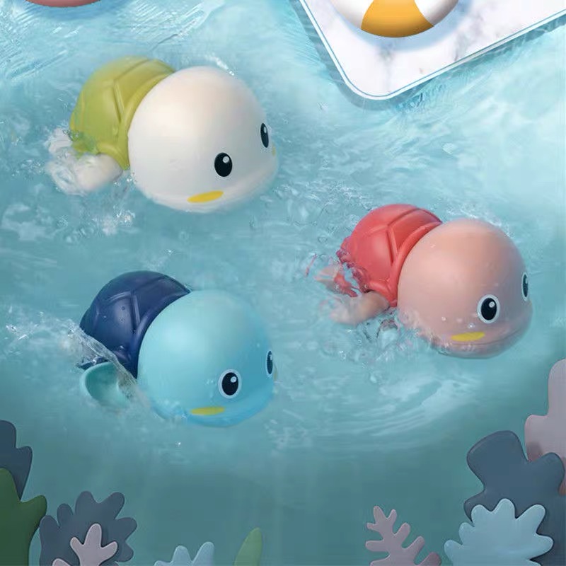 Baby Bath Toy Drama Water Children Bath Toddler Baby Swimming Little Turtle Boy Girl Shake the same paragraph