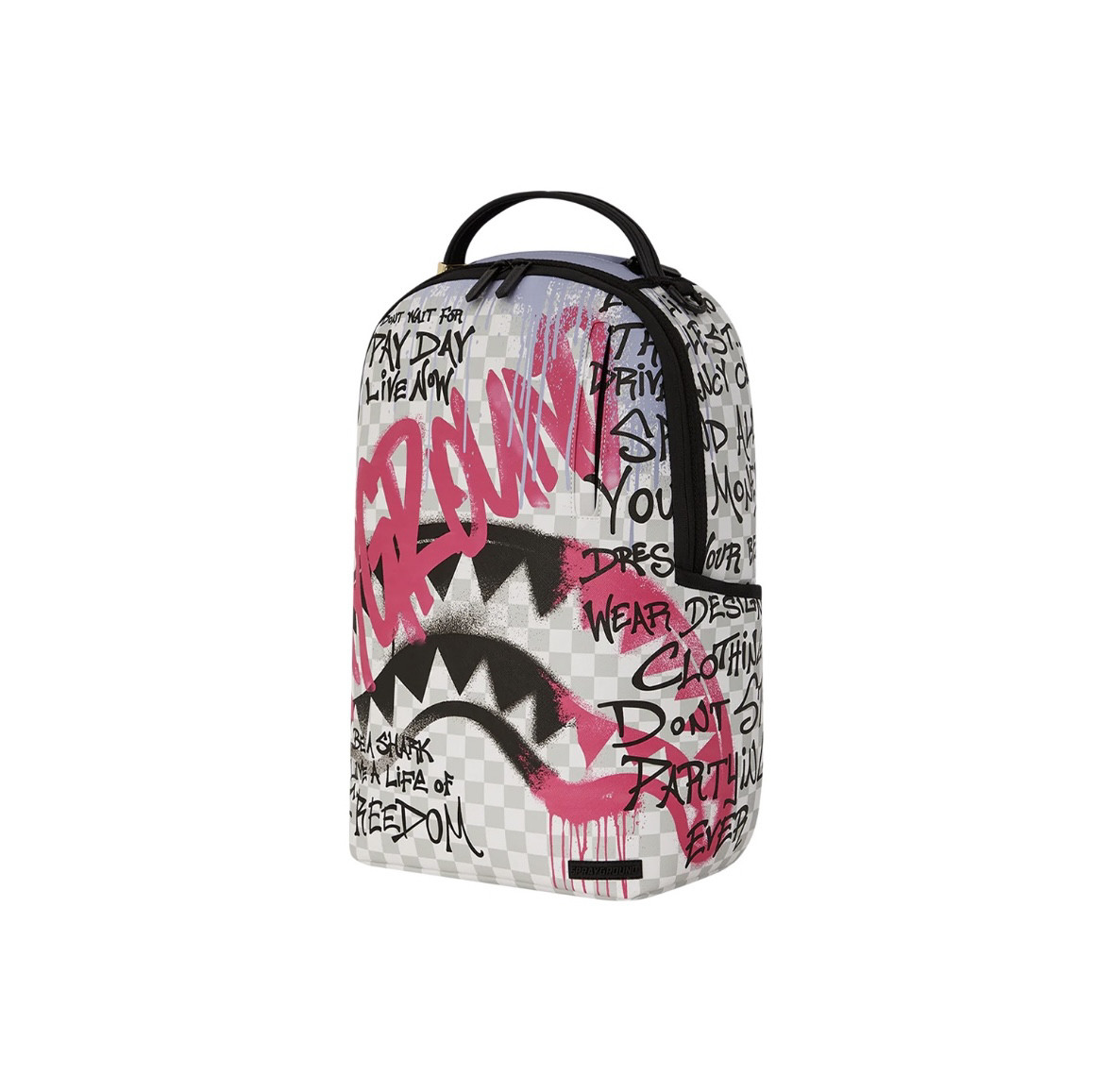 Рюкзак с надписью SprayGround Shark с большим логотипом и ртом акулы, граффити в стиле поэзии, для мужчин и женщин, парные модели в одинаковом стиле Изображение 1
