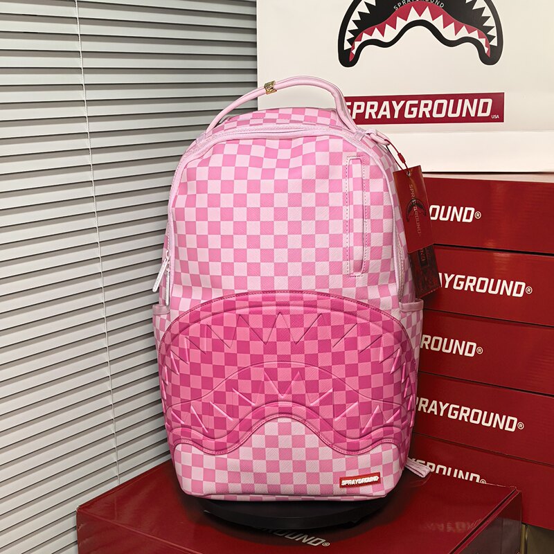 Sg Shark Mouth Backpack Trendy Brand New Pink Large Capacity Laptop Bag Unisex Student Casual School Bag Backpack