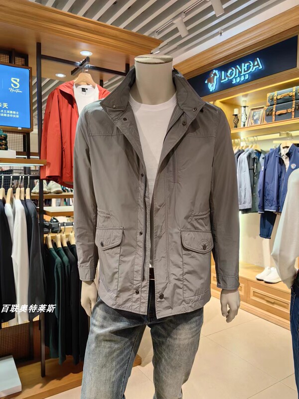 【Same Style as in Shopping Malls】Londa Lund Jacket, New Spring Model, Hooded Jacket, Solid Color Men's Outerwear