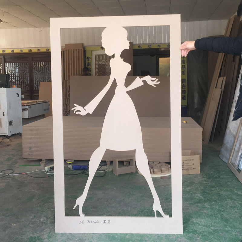 Carving board partition flower board MDF openwork lattice Background wall woodcarving entrance board cut PVC carving