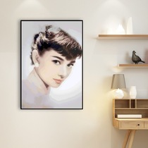 diy digital oil painting adult decompression hand-painted oil painting living room character decoration painting Audrey Hepburn