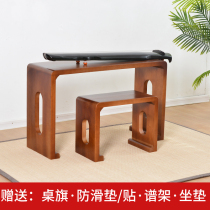 Burning Tung Wood Solid Wood Imitation Antique Violin Table Resonance Organ Table Ancient Kite Table Stool Old Tung Wood Violin Bench Country Learn Calligraphy Table Short