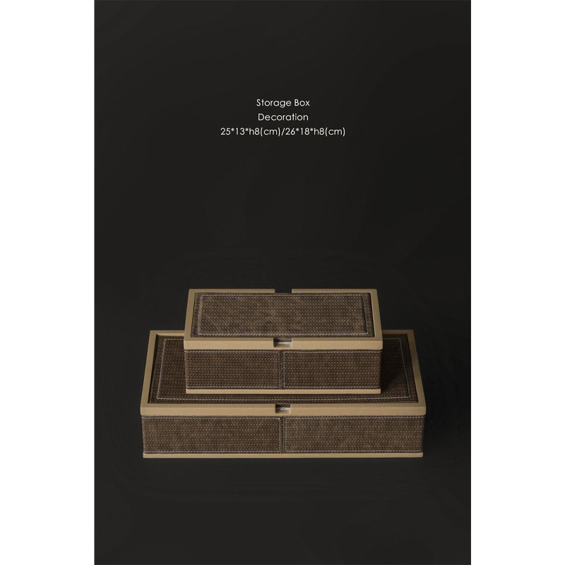 Ruonai Home BV Classic Handmade Woven Storage Box Jewelry Box Jewelry Box Model Room Decoration