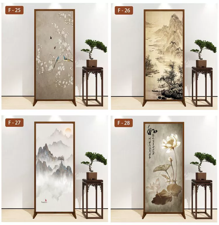 vach ngan dep Màn hình phong cách Trung Quốc mới vách ngăn phòng khách văn phòng chặn phòng tắm lối vào nhà màn hình lối vào căn hộ nhỏ di động vach ngan ve sinh compact kích thước vách ngăn phòng khách