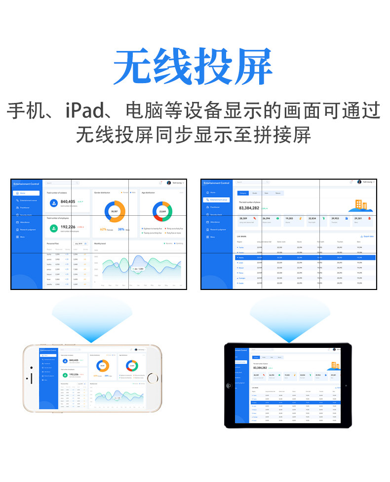монитор 京东方lg46/49/55寸液晶拼接屏丰视监控大屏幕创维led会议显示屏 BOE