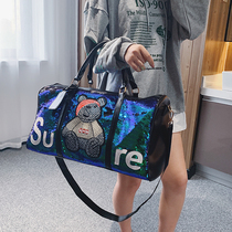 Short-distance travel bag bag female light dry and wet separation exercise Fitness Bag Mens portable travel bag luggage bag