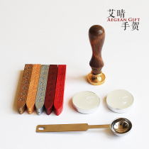 (Fire paint seal custom)High quality fire paint seal wax set Gold and silver red bronze European letterhead seal