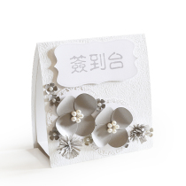 European ball Wedding sign-in table Pearl flower table Card seat Card seat menu Water card Handmade tailor-made