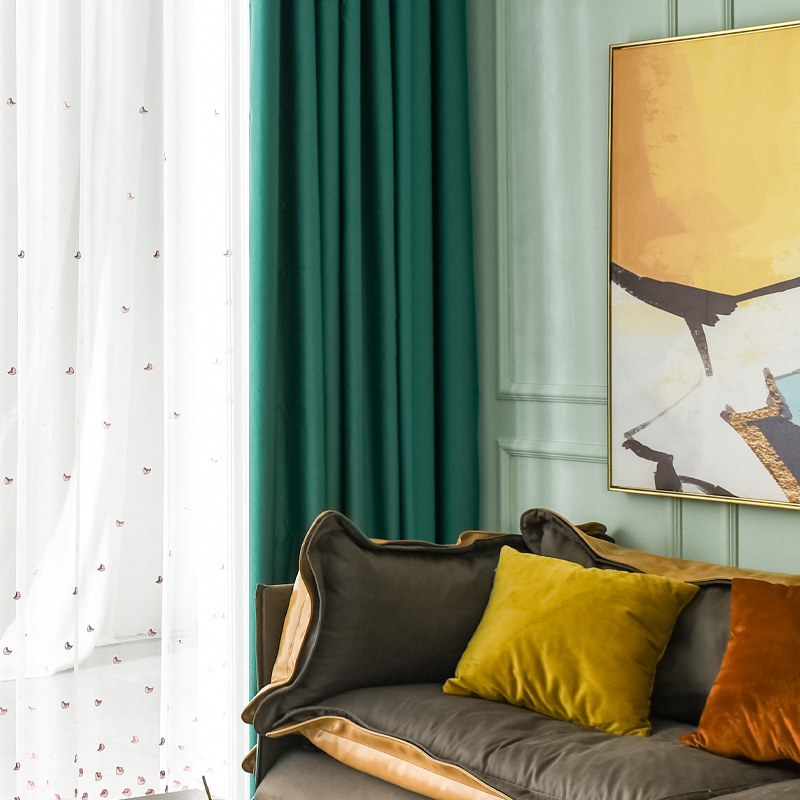 Curtains Nordic minimalist no punching installation bedroom full shading living room shade bay window girl 2020 new popular