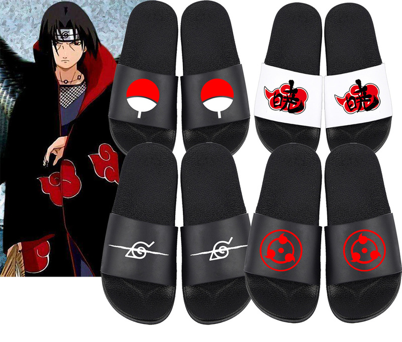 Animated Naruto Akatsuki Tissue Luminous Thick-Soled Summer and Autumn Wear-Resistant Indoor Household Men's and Women's Adult Kidsren's Sandals and Slippers Trbottomy