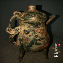 Bronze collection antique antique bronze antique unearthed ornaments to do old old old old goods old old goods old objects wrapped pulp jug