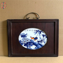 Jingdezhen pastel porcelain plate painting masterpiece hand-painted classical housewarming living room ceramic painting mural decoration live and work