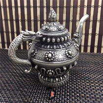 Antique fun antique pure white bronze Bronze Sculpture Collection Bronze miscellaneous pieces Old bronze ware Decorative Pendulum kettle Kettle Wine Teapot Downpour