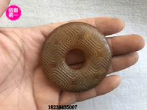 Hot sale antique jade Jade antique collection carved jade imitation unearthed thread safe buckle high ancient jade pendant