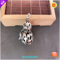 Hot sale vintage National style S925 sterling silver jewelry mens and womens Miao silver pendant hollow silver pendant small gourd