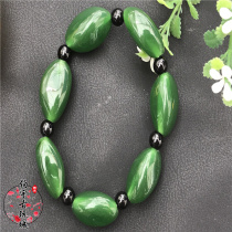 Ancient playing jade Antiques Outer Mongolia stock Old jade Handstring jade Bite jade pieces dry green hand chain round pearl male and female