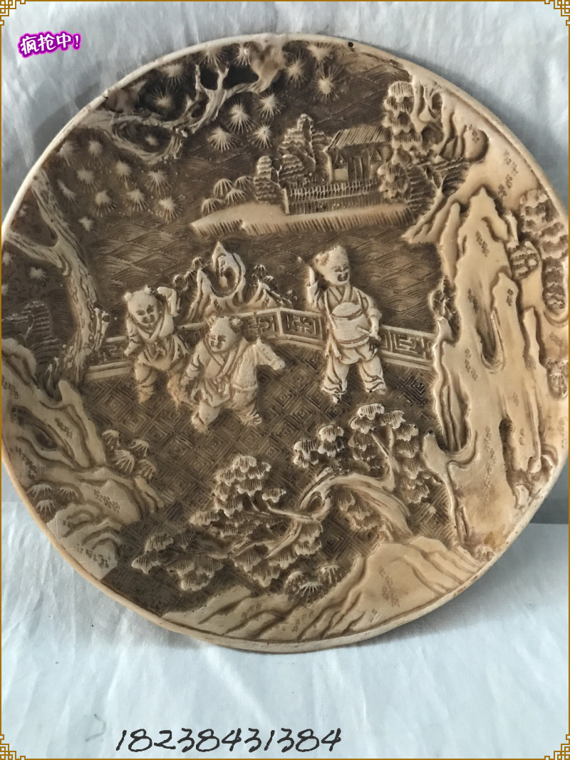 Hot selling antique miscellaneous collection antique old resin toddler play decoration crafts home decoration feng shui