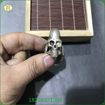 Mens ring Miao silver pure white copper Tibetan silver jewelry ring pull ring number imitation silver antique ring