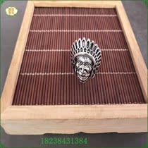 Mens and womens rings Miao silver pure white copper Tibetan silver jewelry ring pull ring number imitation silver head ring