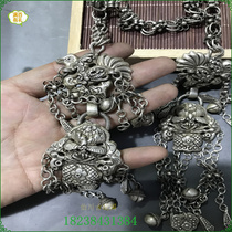 S925 sterling silver lock piece Auspicious phoenix bird rich silver lock Baby baby bell Adult necklace pendant pendant Silver jewelry