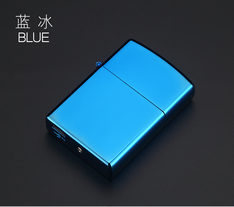 Có thể sạc lại sáng tạo đôi hồ quang laser kim loại lật gió thuốc lá điện tử nhẹ hơn tùy chỉnh chữ quà tặng hộp quẹt dupont